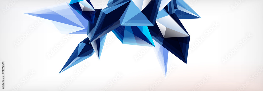 Vector 3d triangles and pyramids abstract background for business or technology presentations, internet posters or web brochure covers Vector 3d triangles and pyramids abstract background for business or technology presentations, internet posters or web brochure covers