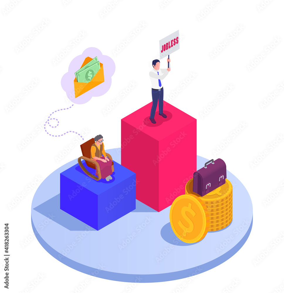 Wealth Security Isometric Composition Wealth Security Isometric Composition