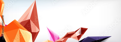 Vector 3d triangles and pyramids abstract background for business or technology presentations, internet posters or web brochure covers