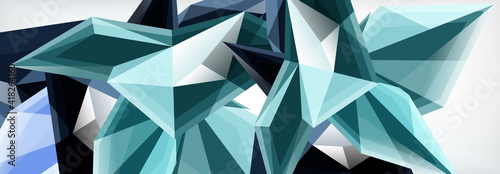 Vector 3d triangles and pyramids abstract background for business or technology presentations, internet posters or web brochure covers