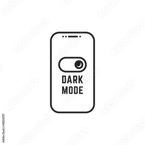darkmode switch in linear smartphone © infadel