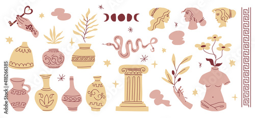 Greece Terracotta Silhouettes