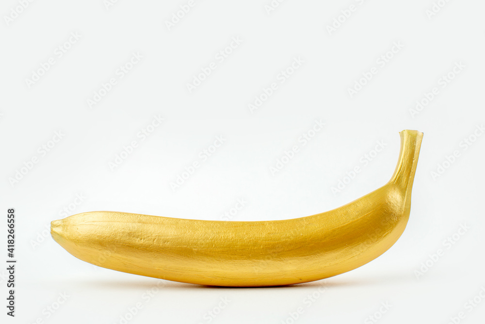 Banana coloured by golden paint 
