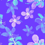 Indigo Tropical Vintage. Navy Seamless Hibiscus. Cobalt Pattern Nature. Azure Flower Leaves. Blue Wallpaper Art. Gray Drawing Textile. Decoration Exotic.
