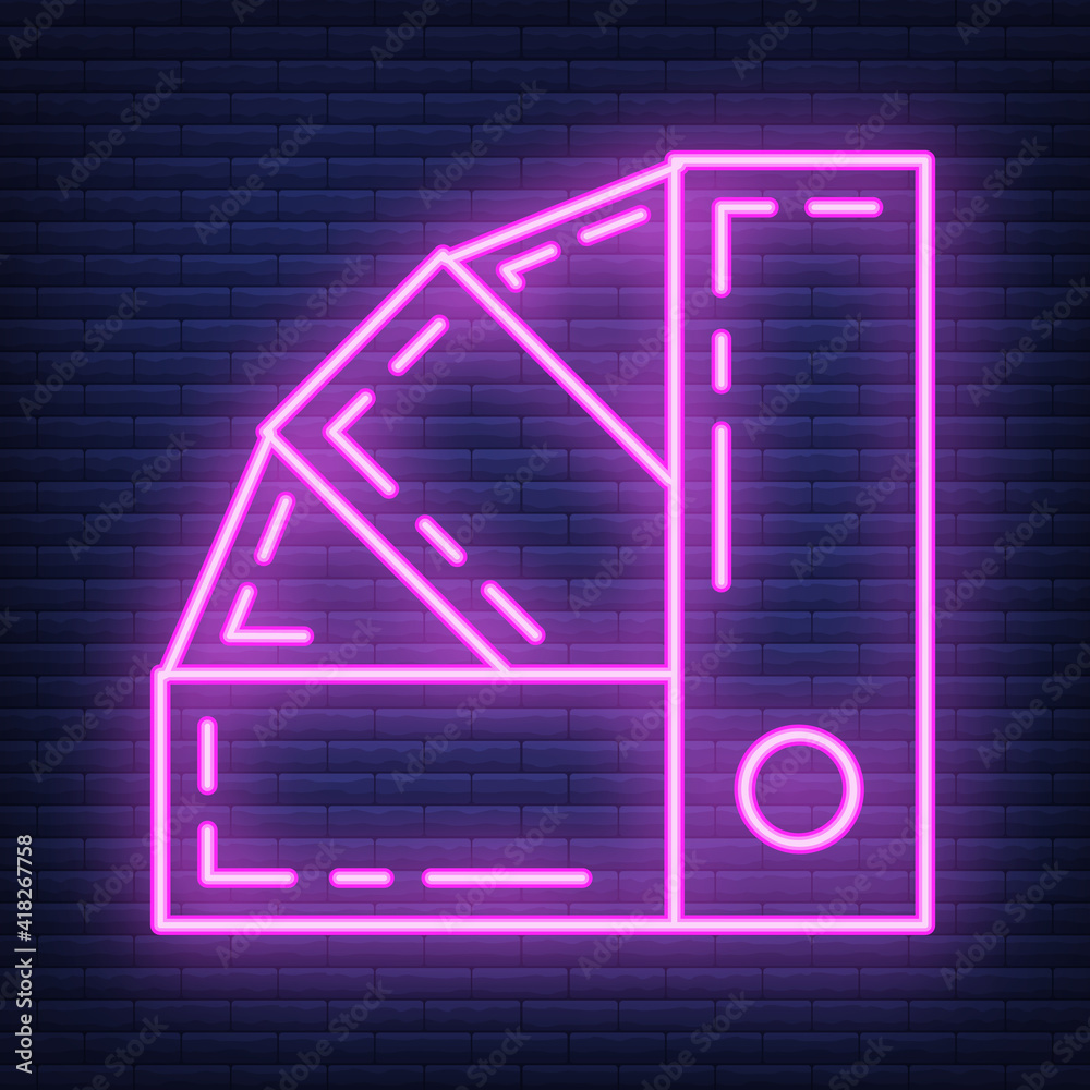 Concept neon design color palette icon renovation house, paint the house solution flat line vector illustration, isolated on dark brickwork. Concept neon design color palette icon renovation house, paint the house solution flat line vector illustration, isolated on dark brickwork.