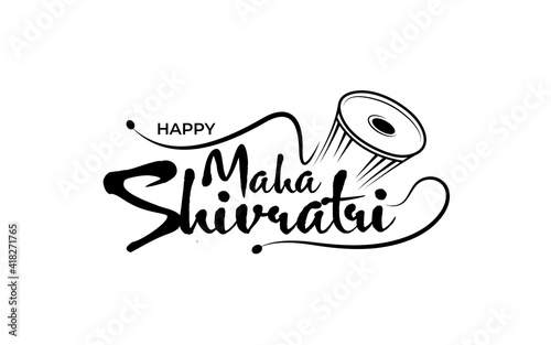 Happy Maha Shivratri Sticker Banner Design Template