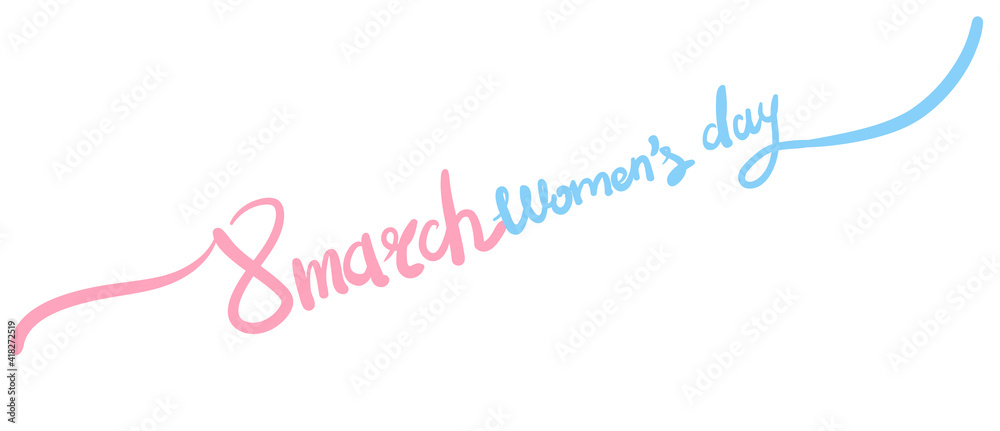 March 8 lettering postcard minimalism March 8 lettering postcard minimalism