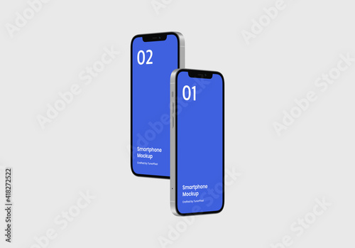 Smartphone Mockup | Fully Editable File, Replaceable Screen, Separated Shadow and Background | 6k Resolution | Help File