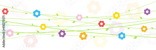 flowers on strings background for spring