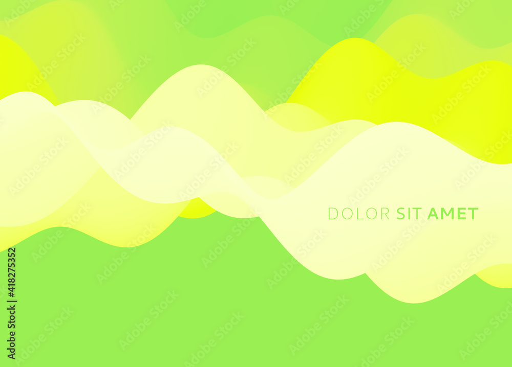 Abstract wavy background with modern gradient colors. Trendy liquid design. Modern pattern. Vector illustration for banners, flyers and presentation.