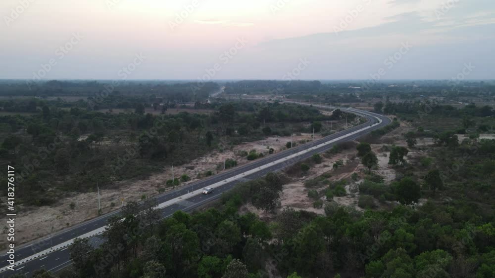 The streets of Thailand taken with a drone at a bird's-eye view The streets of Thailand taken with a drone at a bird's-eye view