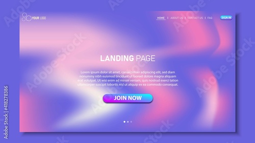Minimalist landing page background. Website UI design background. Eps 10 vector