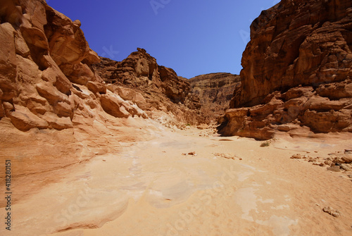 Canyon in Sinai desert  Egypt.