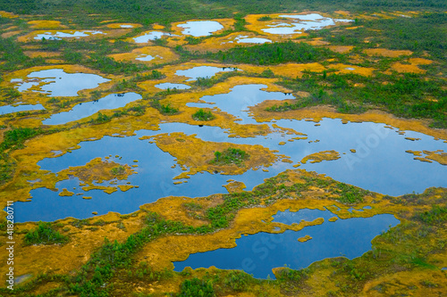 Siberia. Aerial view of the Vasyugan swamp