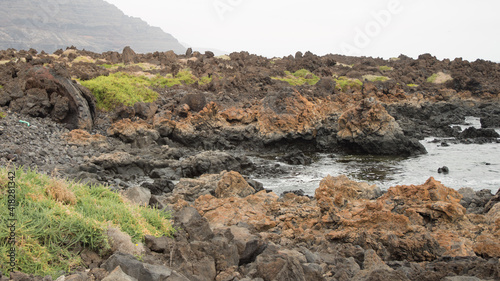 mar, roca, textura