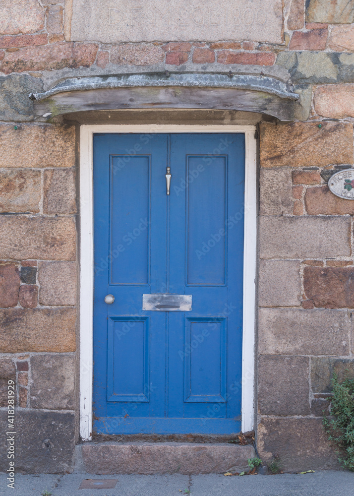 blue door