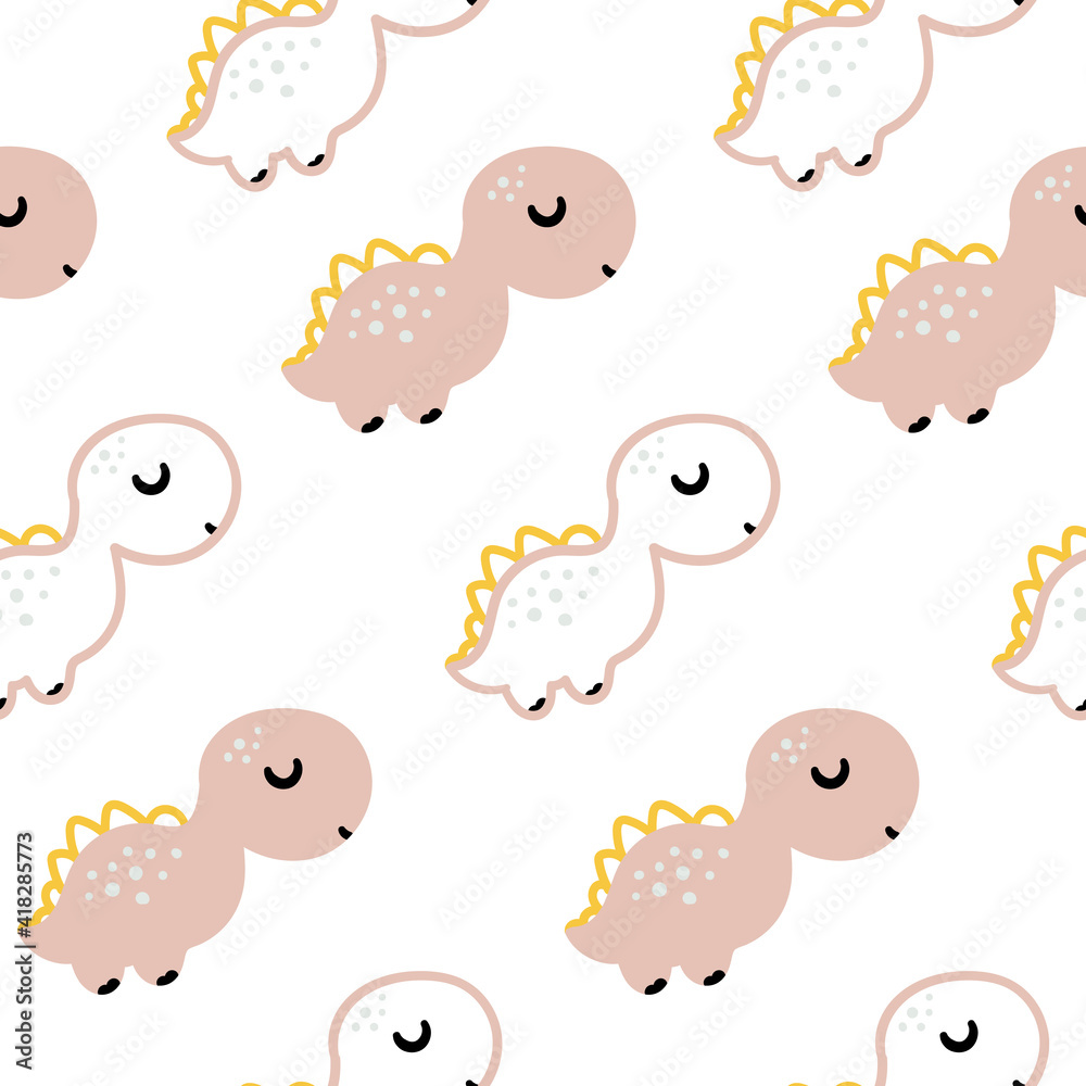 Cute dinosaurs Seamless