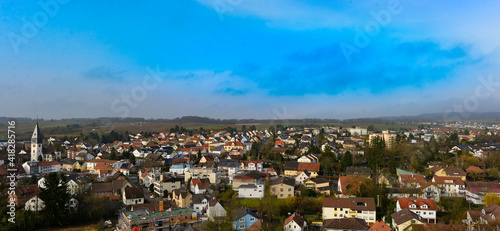 Luftansicht Untergruppenbach im Landkreis Heilbronn