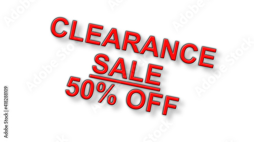 red clearance sale percent sign