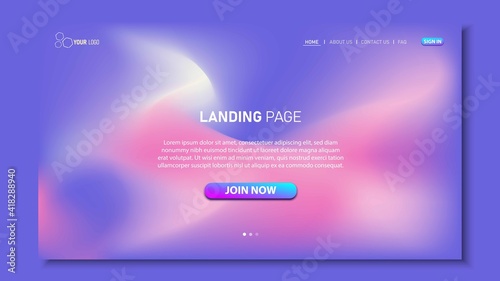 Minimalist landing page background. Website UI design background. Eps 10 vector