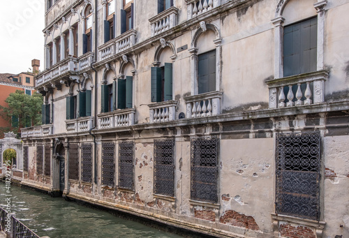 Historic houses over beautiful canals. Venice, Italy