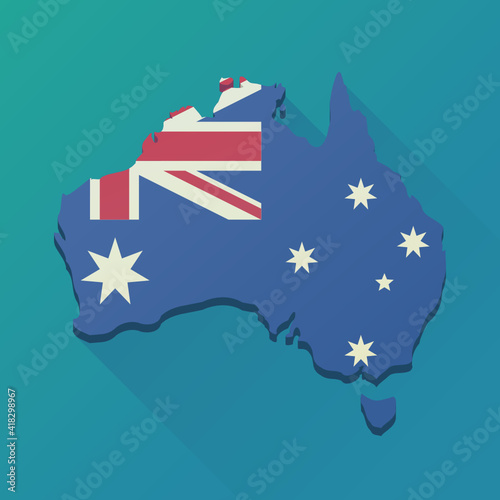 Australian flag map (flat design)
