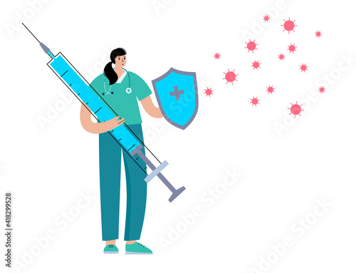 Global vaccination concept