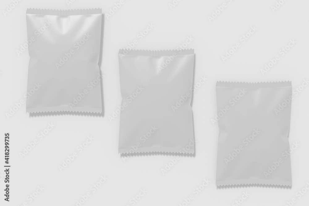 Snack Foil Pack Packaging Mockup Snack Foil Pack Packaging Mockup