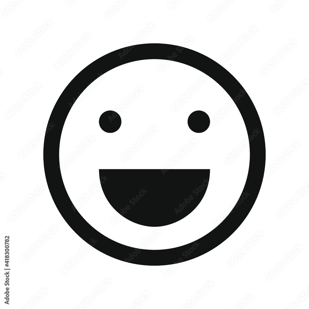 Vector illustration of emotions icon/ emoji on white background. Happy emoji icon. Vector illustration of emotions icon/ emoji on white background. Happy emoji icon.