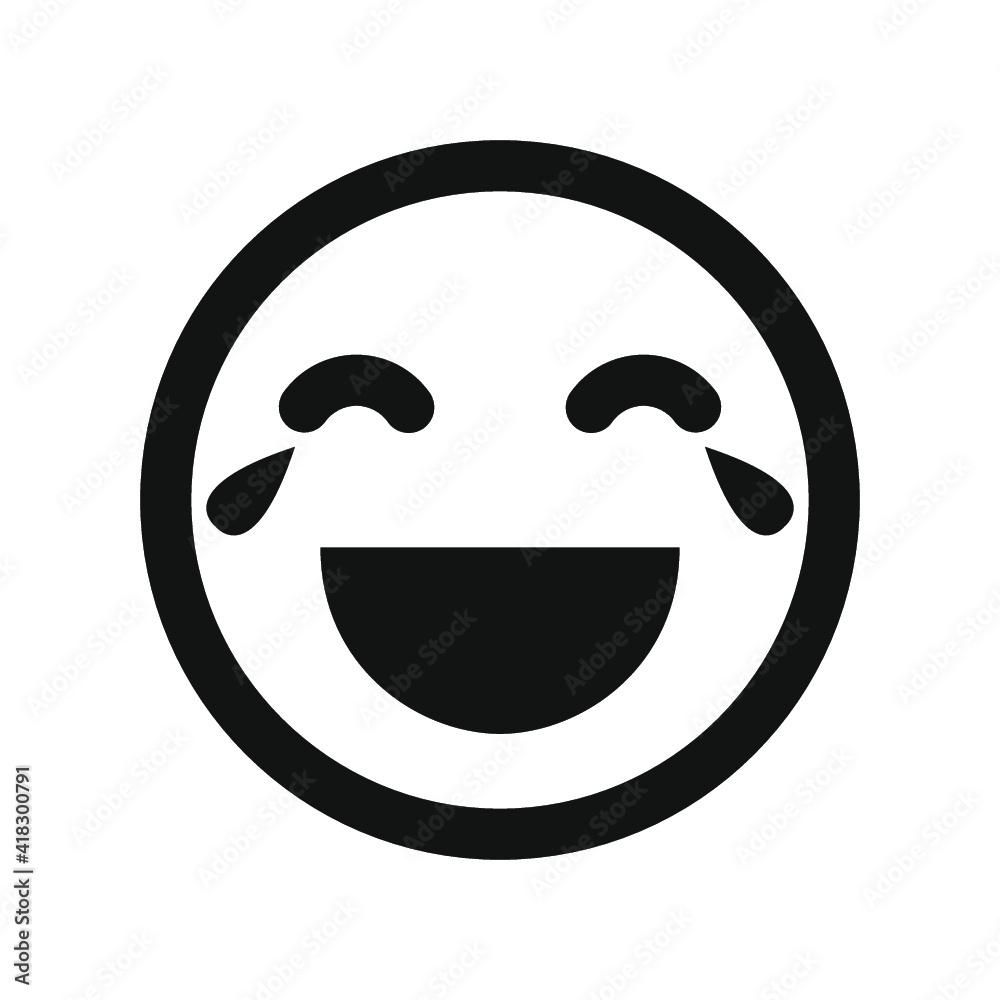 Vector illustration of emotions icon/ emoji on white background. Happy emoji icon. Vector illustration of emotions icon/ emoji on white background. Happy emoji icon.