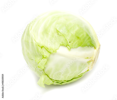 white cabbage isolated on white background
