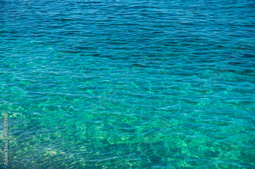 Azure waters of the Tyrrhenian sea, Calabria, Italy