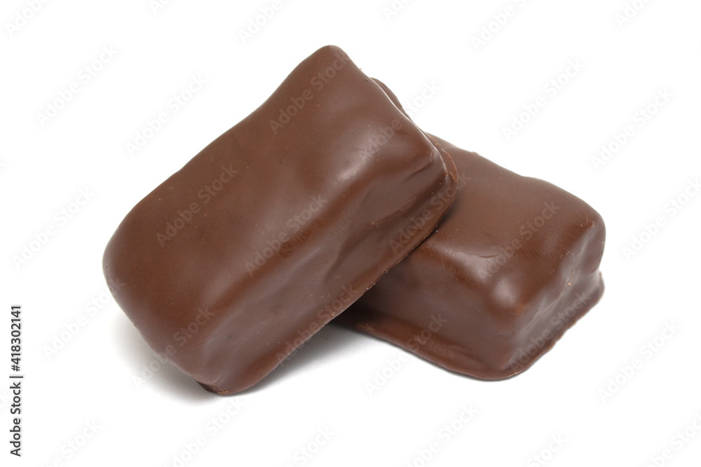 chocolate candies on white background chocolate candies on white background