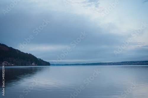 View of the hill on the island of Frösön and Lake Storsjön