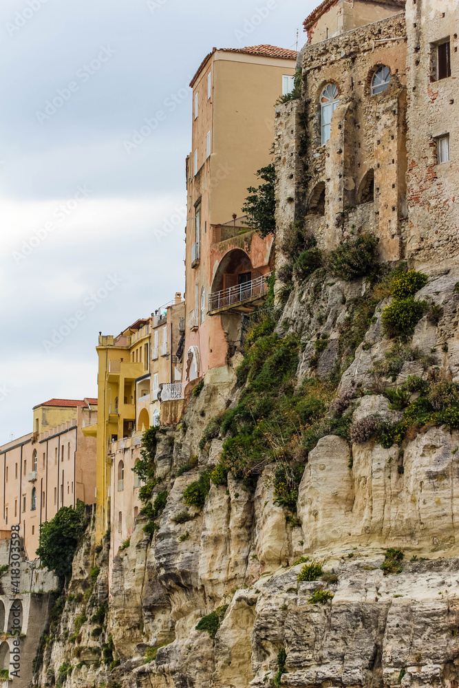 old rustic facade of an house in calabria