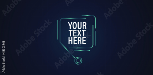 Futuristic style leader callout HUD. Modern digital templates applicable for frame layout. Information calls and arrows. The interface of the elements of the graphic set. Vector illustration	 photo