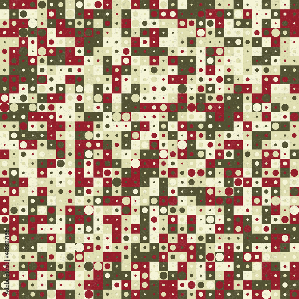 Fototapeta premium Abstract Geometric Pattern generative computational art illustration