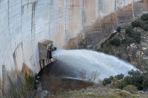 Shot of Las Cogotas Reservoir, Mingorria, Avila, Castilla-Leon, Spain photo