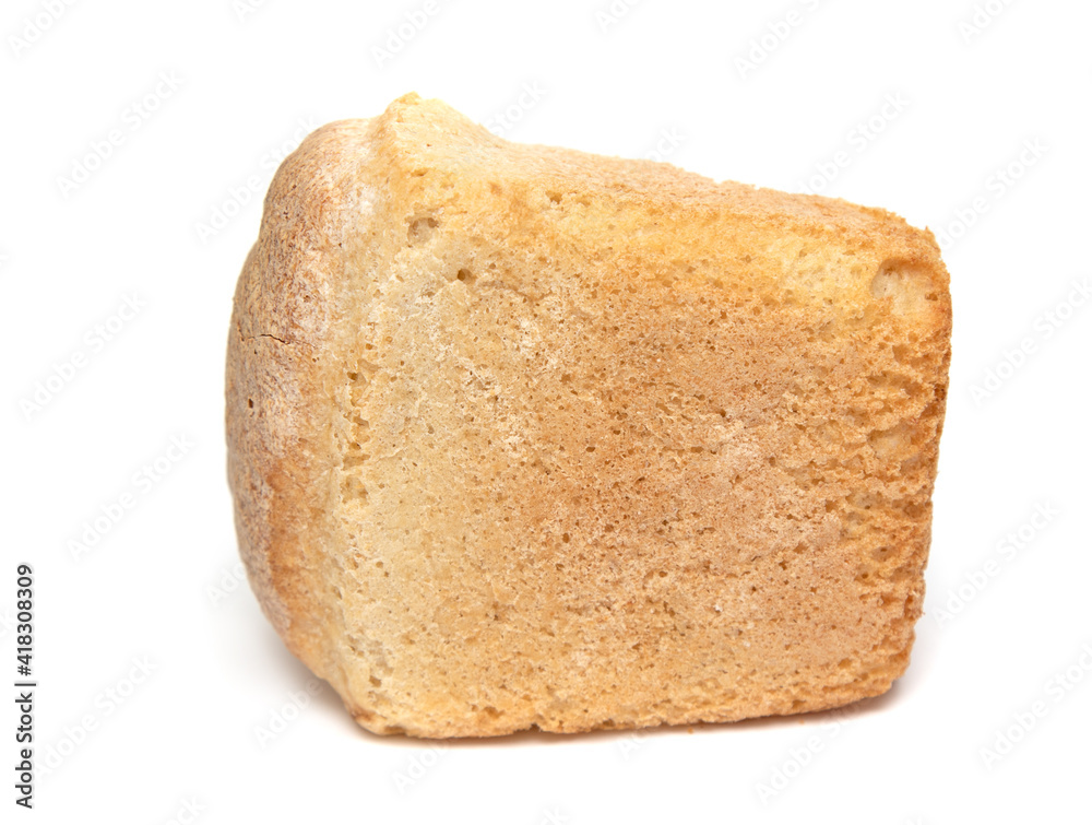 slice of white bread isolated on white background slice of white bread isolated on white background