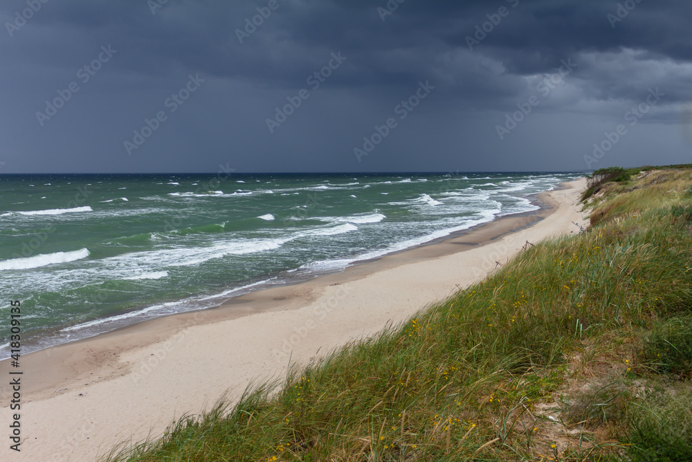Sea before the storm on the Curonian Spit
