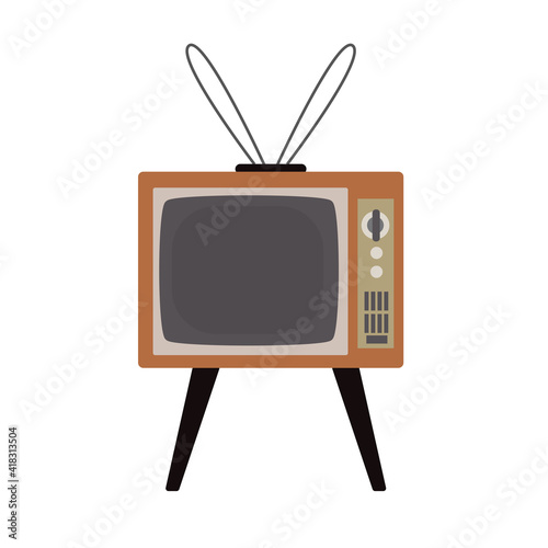 レトロなテレビのイラスト
