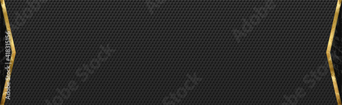 Black abstract background design. Modern horizontal line pattern in monochrome colors. Premium stripe texture for banner, business backdrop