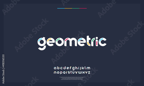 creative future font modern alphabet for your business