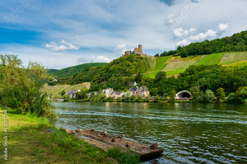 Landshut Castle is located above the old town of Bernkastel-Kues, Germany. photo