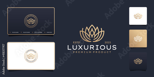 luxury flower beauty logo design inspiration for salon spa skin care and product beauty other