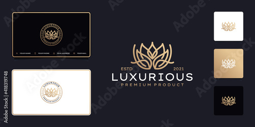 luxury flower beauty logo design inspiration for salon spa skin care and product beauty other