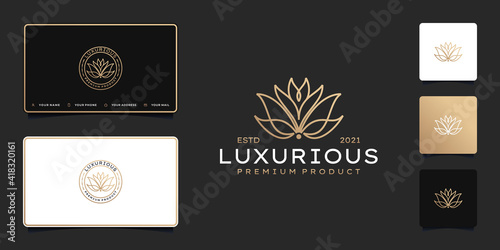 luxury flower beauty logo