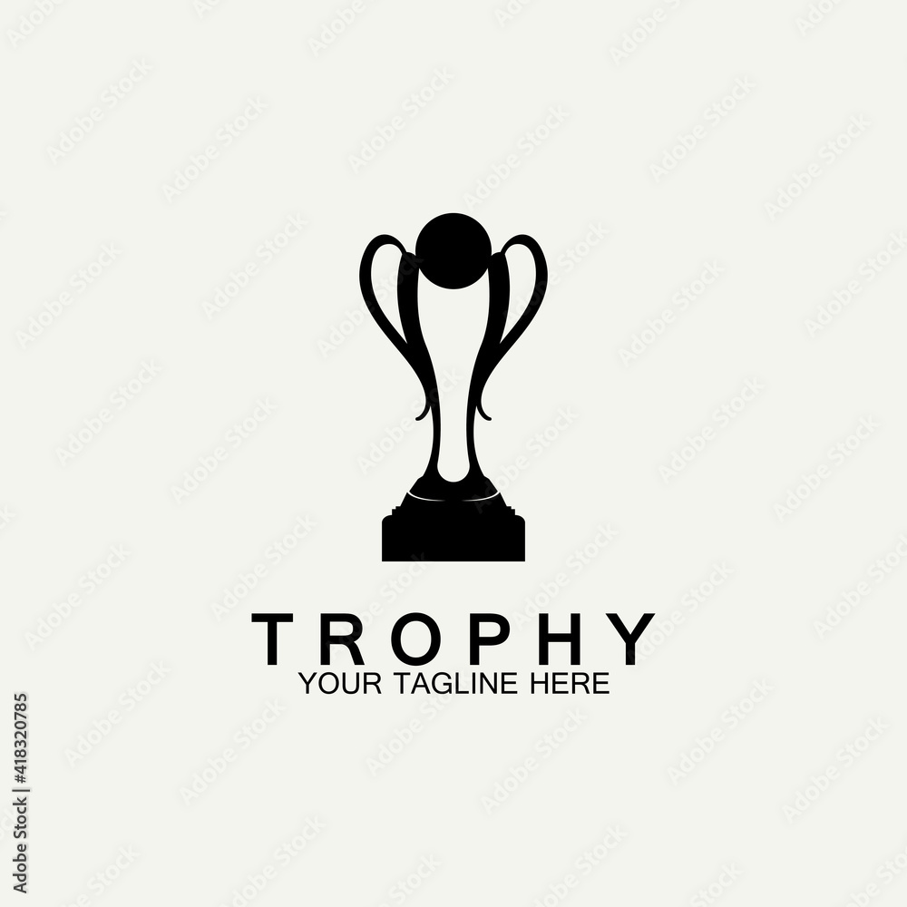 Trophy vector logo icon.champions trophy logo icon for winner award logo template Trophy vector logo icon.champions trophy logo icon for winner award logo template