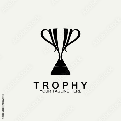 Trophy vector logo icon.champions  trophy logo icon for winner award logo template