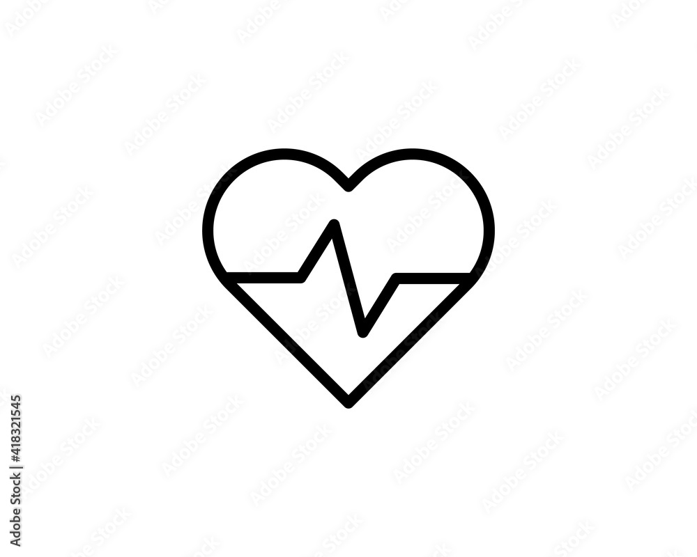 Simple heart beat line icon. Stroke pictogram. Vector illustration isolated on a white background. Premium quality symbol. Vector sign for mobile app and web sites. Simple heart beat line icon. Stroke pictogram. Vector illustration isolated on a white background. Premium quality symbol. Vector sign for mobile app and web sites.